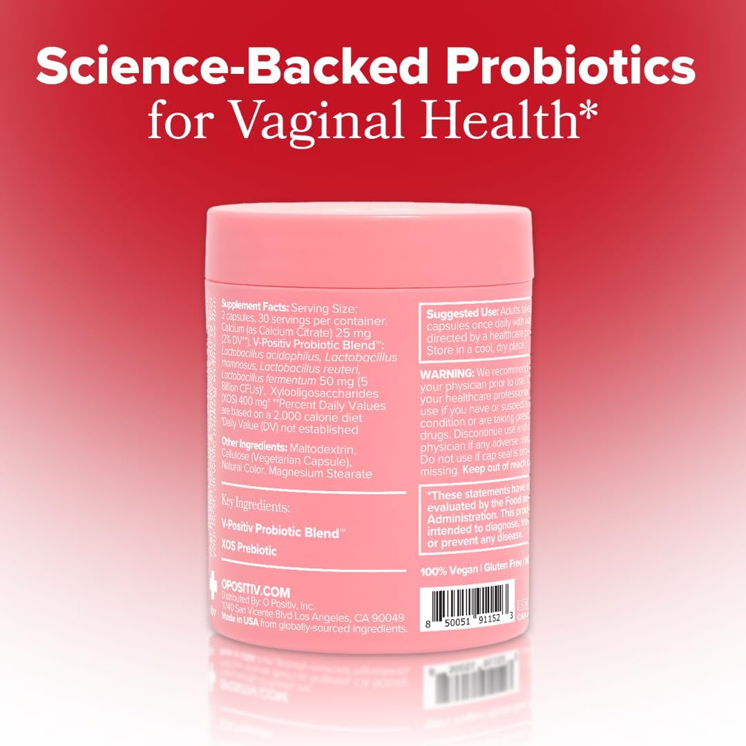 O Positiv URO Vaginal Probiotics 60count