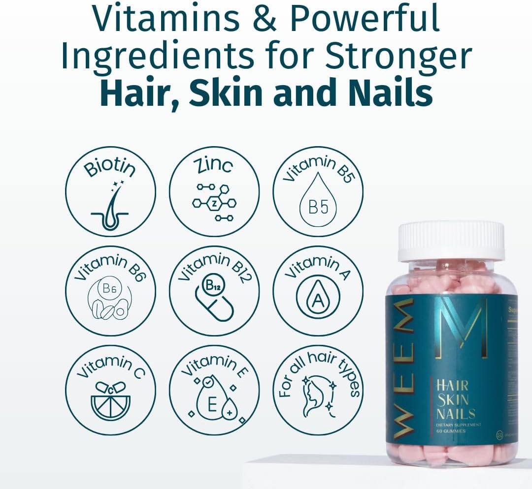 WEEM Hair Skin and Nails Gummies 60