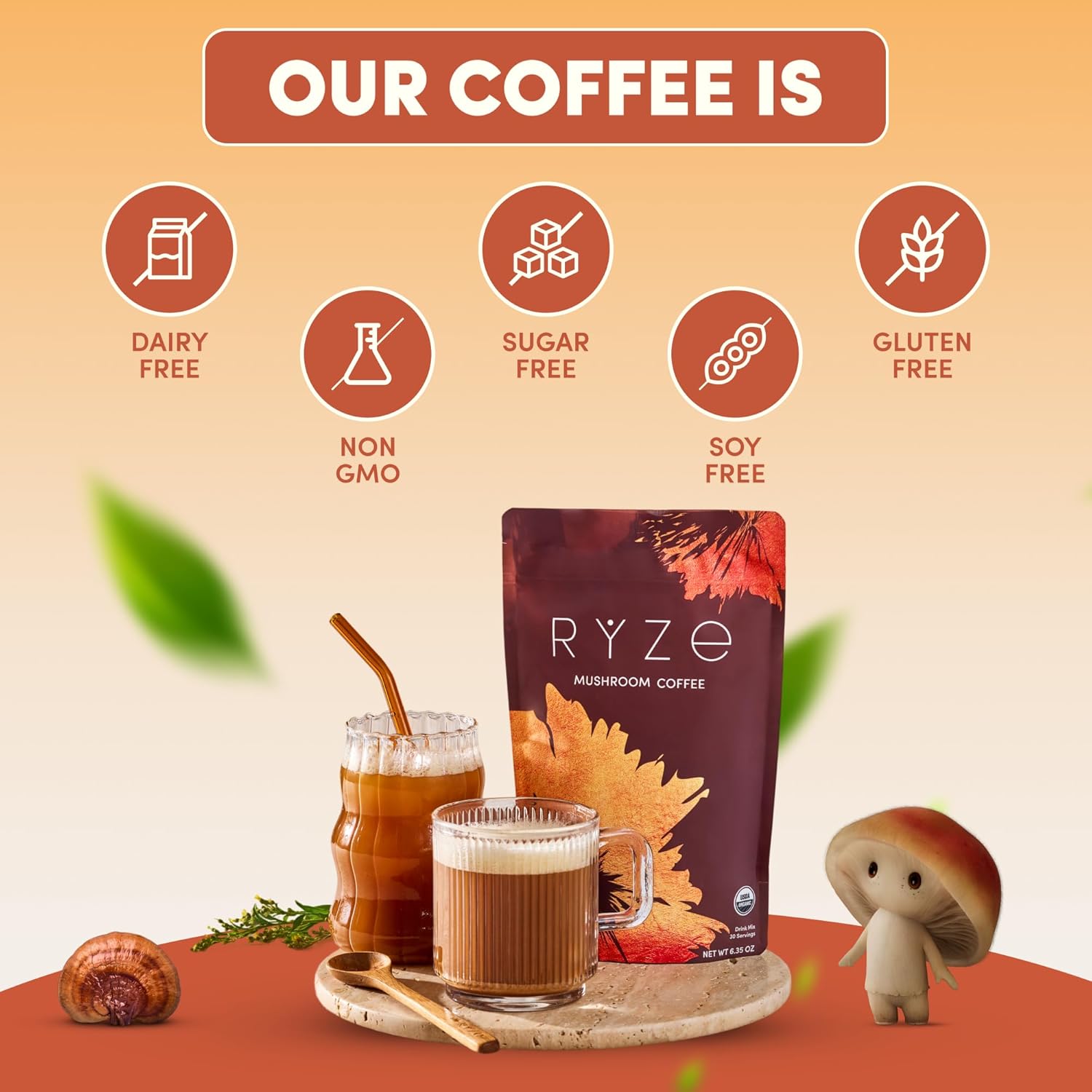 RYZE SUPERFOODS Mushroom Coffee 30servings