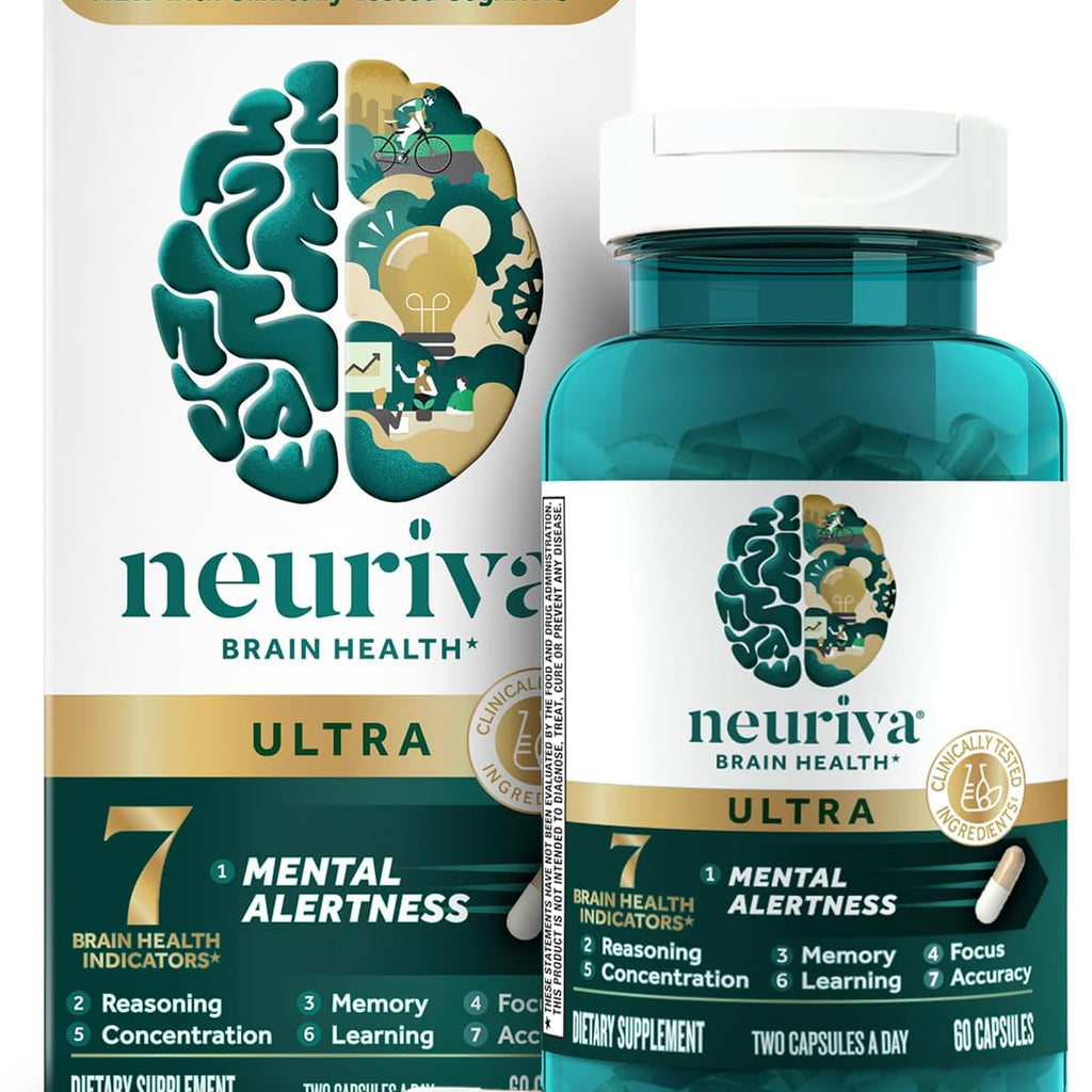 NEURIVA Ultra Decaffeinated Clinically Tested Nootropic Brain 60 Supplement