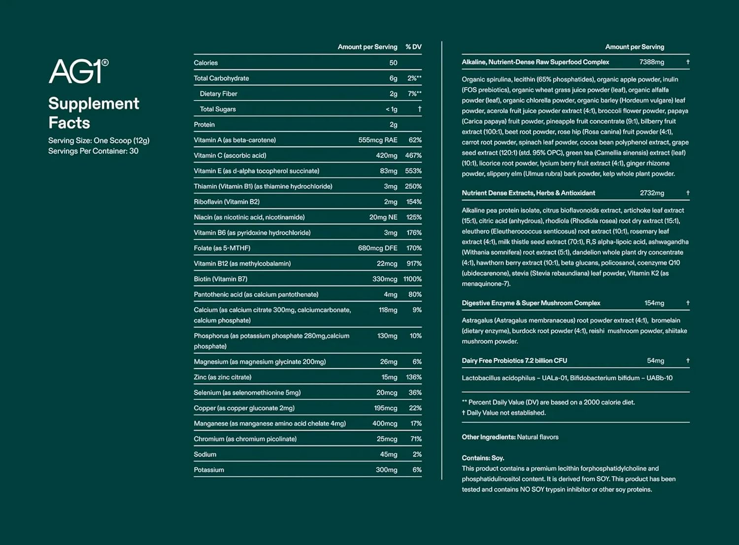 AG1 Greens Powder Supplement 12.7oz