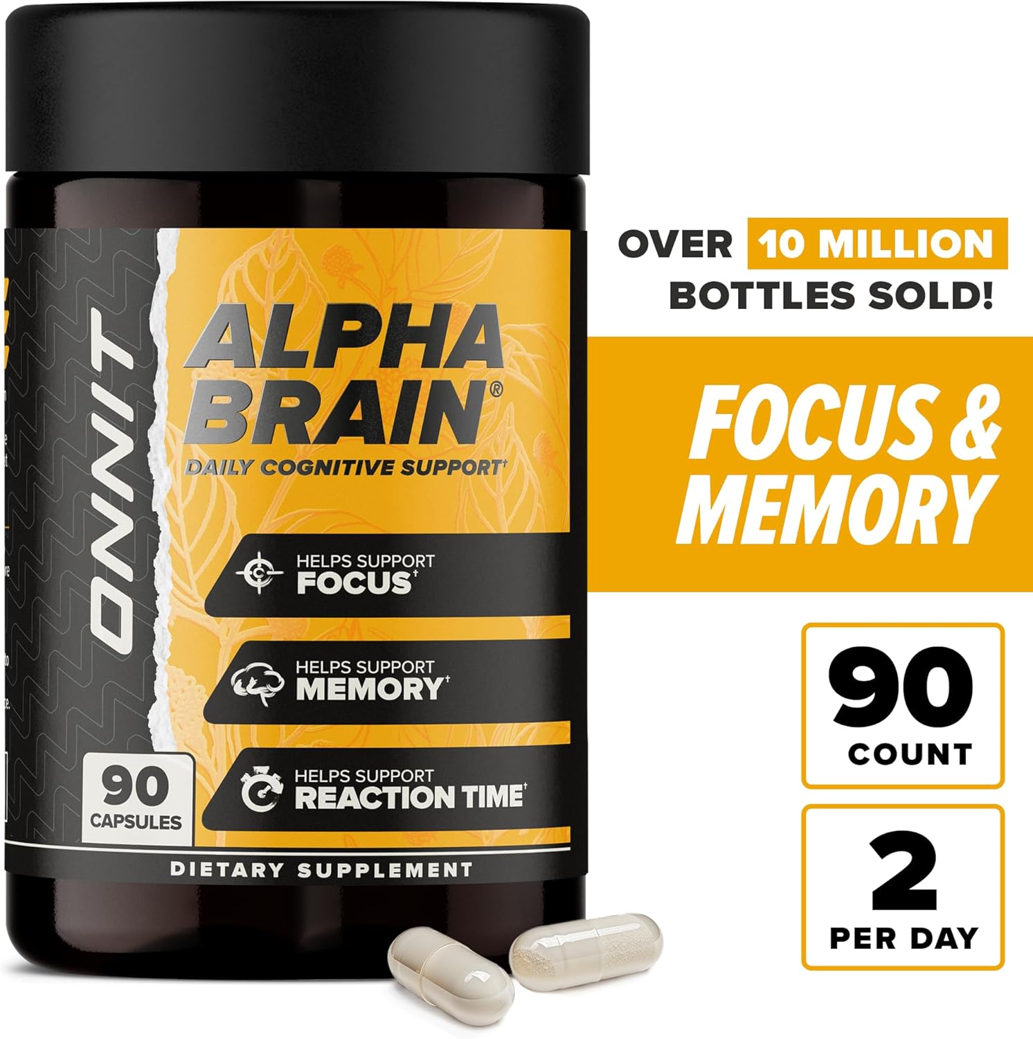 ONNIT Alpha Brain Nootropic Brain Supplement 90