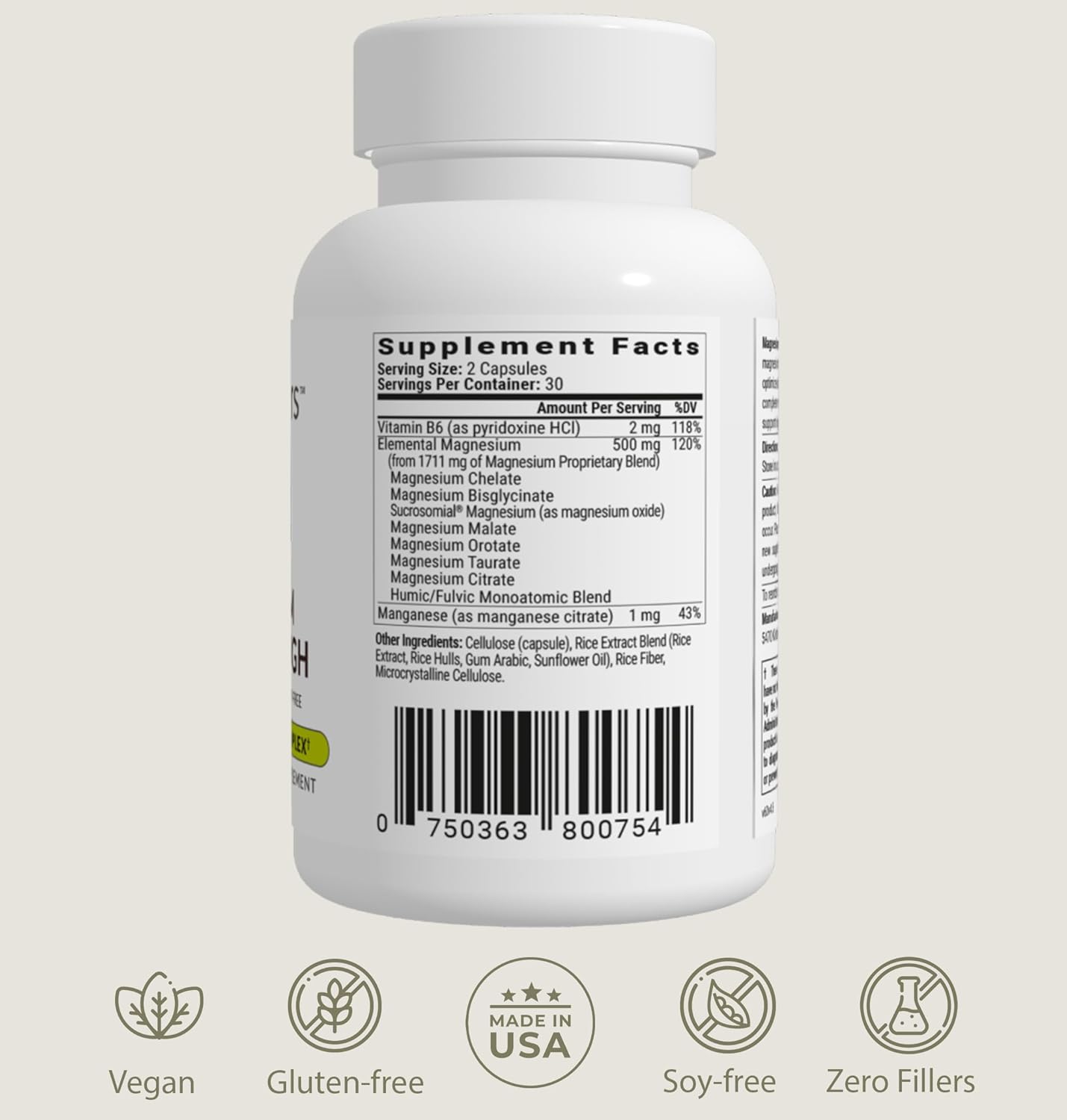 BIOptimizers Magnesium Breakthrough Complex Supplement 60count