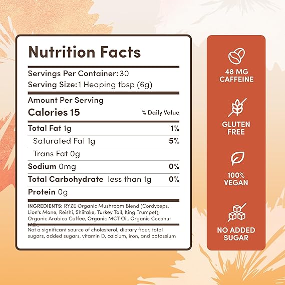 RYZE SUPERFOODS Mushroom Coffee 30servings