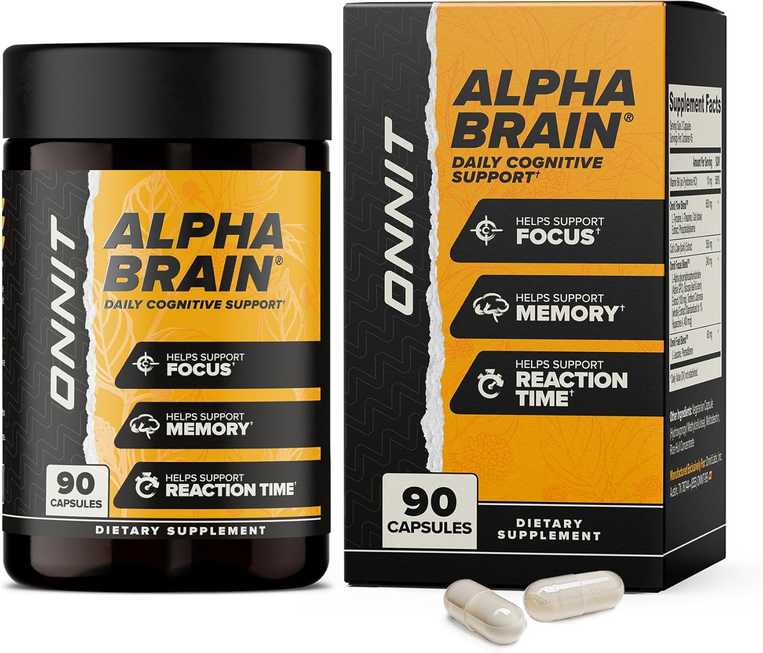 ONNIT Alpha Brain Nootropic Brain Supplement 90